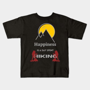 Happiness is a day spent hiking Kids T-Shirt